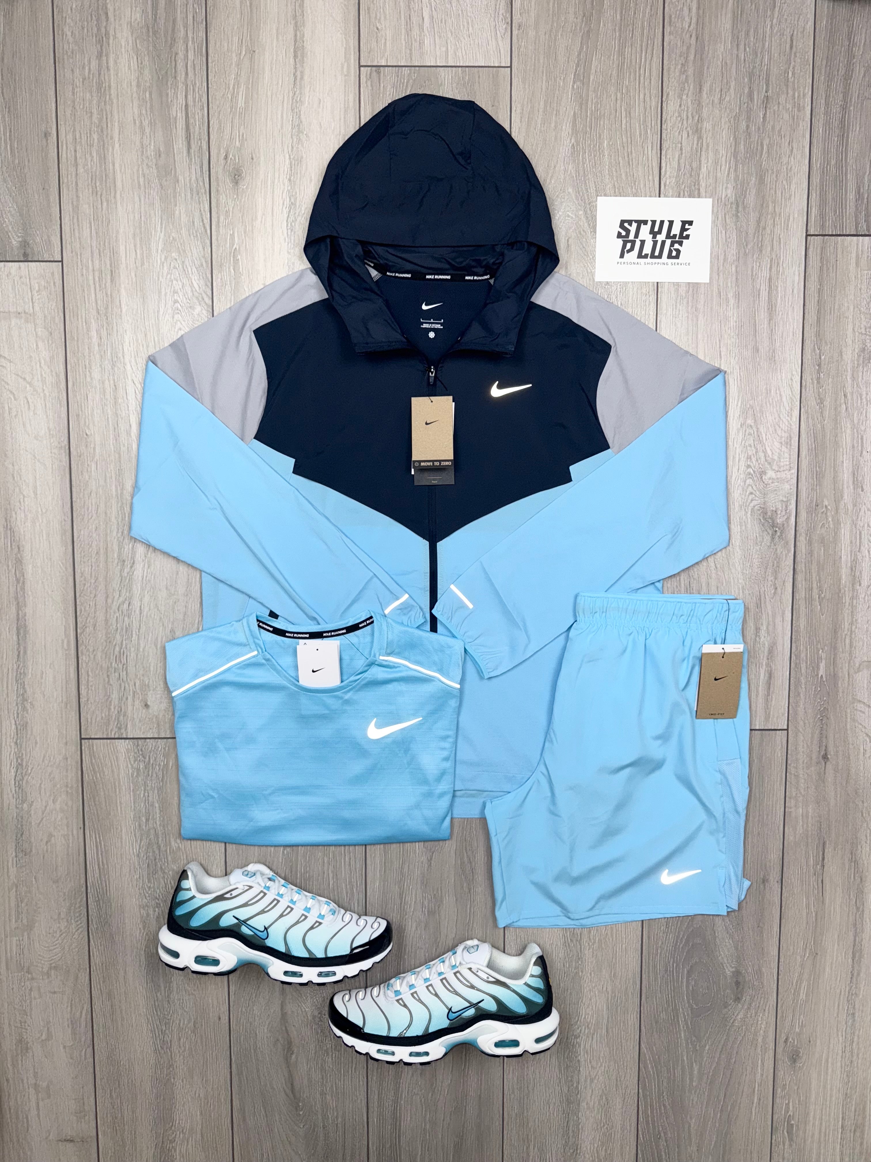 NIKE 3 PIECE REBEL WINDRUNNER AQUARIUS BLUE, NAVY SET
