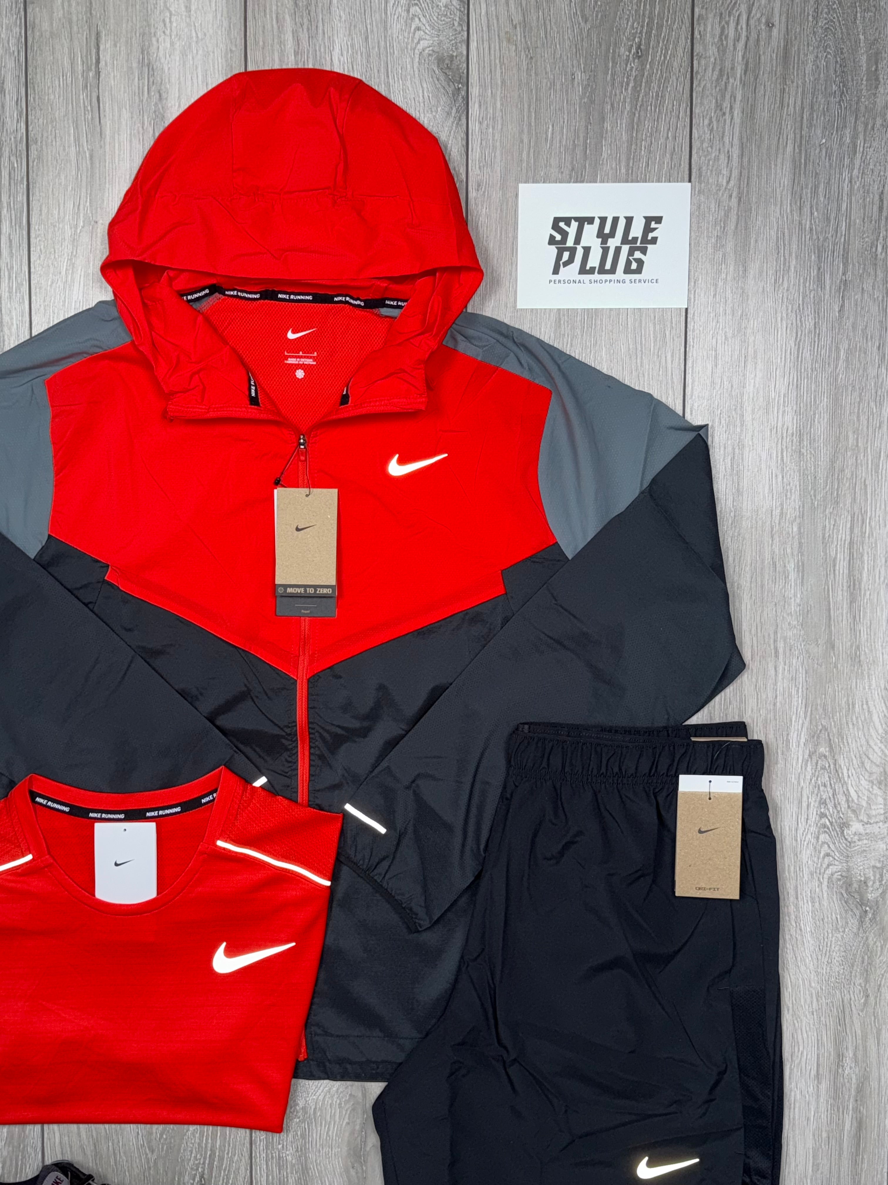 NIKE 3 PIECE REBEL WINDRUNNER LIGHT CRIMSON RED SET